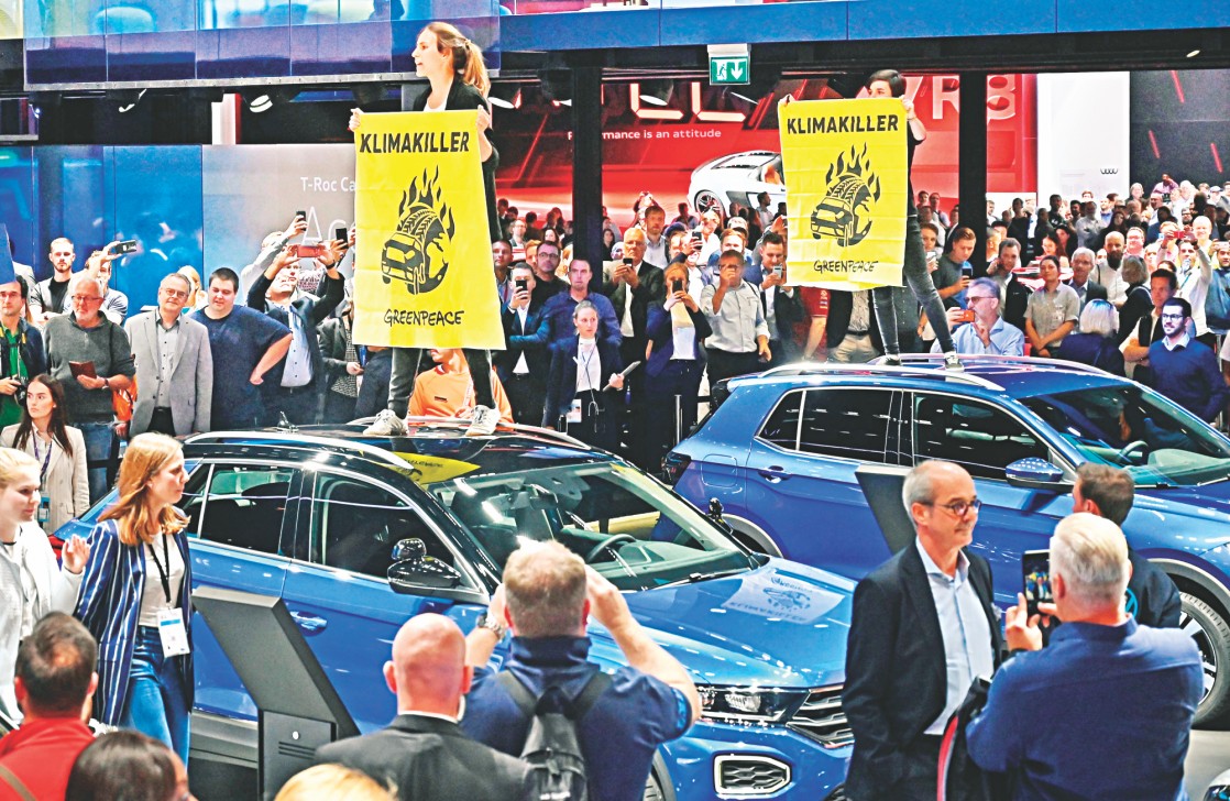 Protestas en el Motor Show de Frankfurt